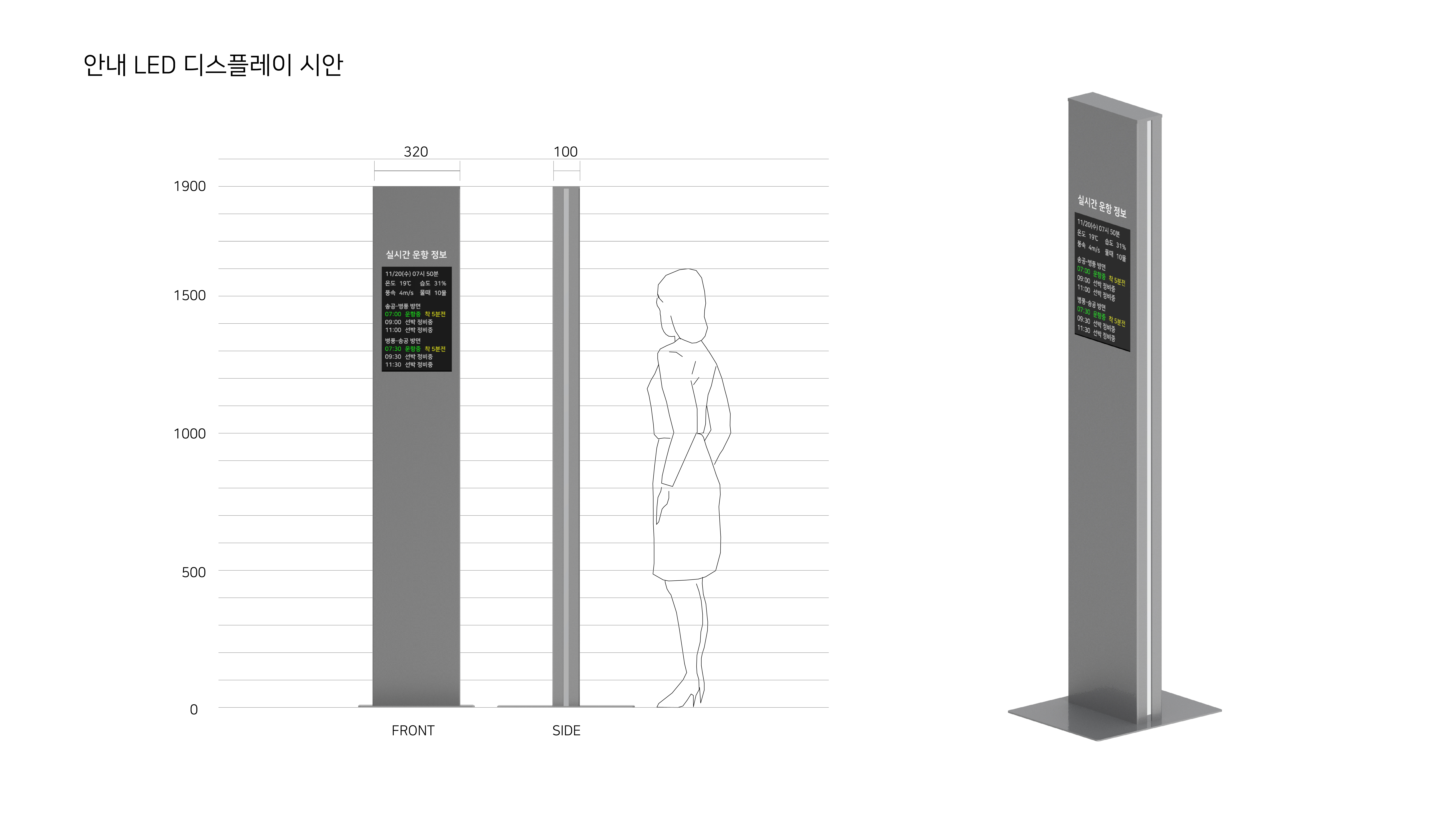 신안 해상 교통 실시간 운항정보 DID제작